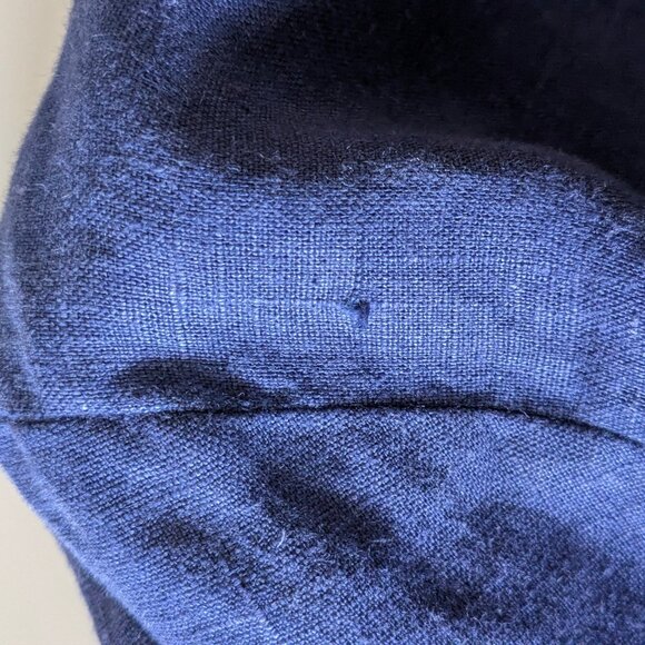 F L A X   Vintage Royal Blue Linen Tunic Button Up Shirt/3X - Picture 5 of 5